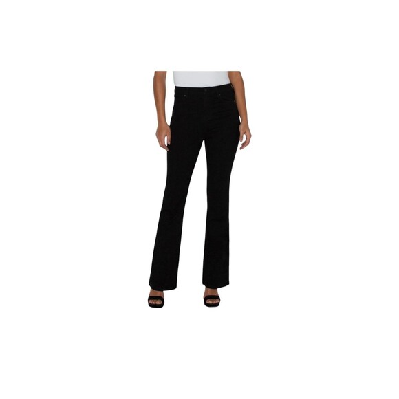 Liverpool Women Size 6 Black Stretch Denim Mid-Rise Lucy Bootcut Jeans - Picture 1 of 5